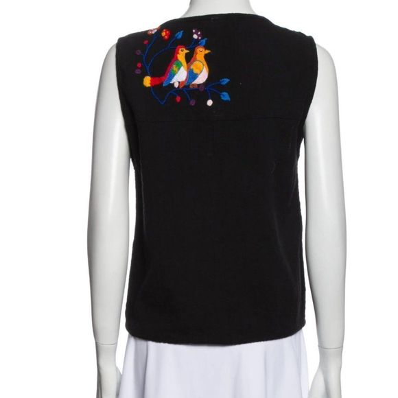 SENSI STUDIO top blouse tassels embroidered colorful size small - Picture 13 of 13